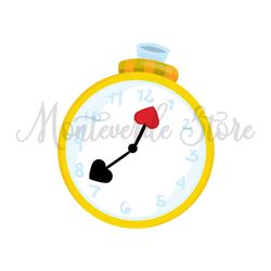 Alice Adventure In Wonderland Tea Time Clock SVG PNG