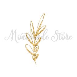 Diamond Gold Leaves Branch Alice In Wonderland Tea Party PNG