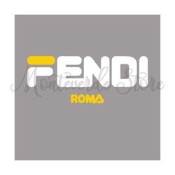 Fendi Roma White Yellow Logo SVG, Fendi Logo SVG, Fashion Brand Logo SVG, Roma SVG, Famous Brand Logo 11