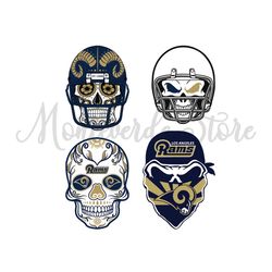 Saint Louis LA Rams Skull Helmet Logo SVG, Football Svg, Los Angeles Rams Svg, NFL Svg, Png Digital File