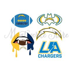 Los Angeles Chargers Football Batman Logo Svg Design, Love LA Chargers SVG, Football SVG Cut File Sublimation