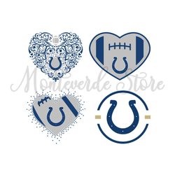 Indianapolis Colts Heart Logo Svg, Indianapolis Colts SVG, Sport Logo SVG Cutting File