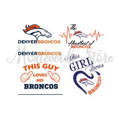 Denver Broncos SVG, Heartbeat Of Broncos SVG, Love Broncos SVG, Broncos Logo SVG, Sport SVG, NFL SVG