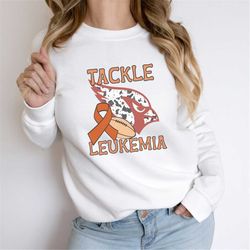 Retro Cardinals Tackle Leukemia Sweatshirt  Pastel Color Leukemia Awareness Sweatshirt  Arizona Gameday Shirt  Boho F