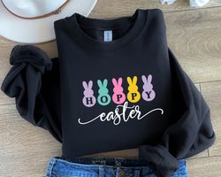 Hoppy Easter Sweatshirt, Easter Sweatshirt, Easter Bunny Shirt, Happy Easter Day, Kids Easter Shirt, Easter Matching Shi