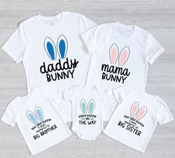 matching easter baby announcement shirts, easter family matching pregnancy reveal shirts, bunny ears, easter shirt, coup