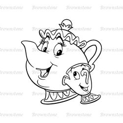 The Magic Tea Set SVG, Mrs. Potts And Chip SVG, Disney Princess SVG, 7