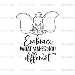 EMbrace What Makes You Different Dumbo SVG