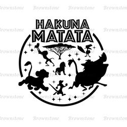 Hakuna Matata The Lion King Cartoon SVG