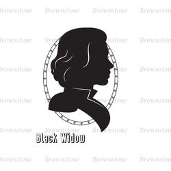Black Widow Head Marvel Avengers Superhero SVG Silhouette