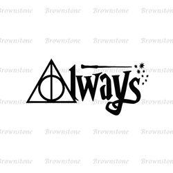 Always Deathly Hallows Symbol Harry Magic Wand SVG Vector