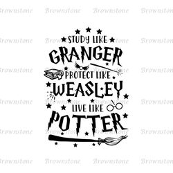 The Golden Trio Quotes SVG Live Like Potter Harry Potter Movie SVG