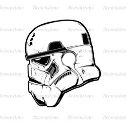 Star Wars Stormtrooper Soldier Helmet Side View SVG
