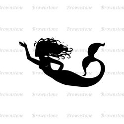 Mermaid Girl Ariel The Little Mermaid Disney Silhouette SVG