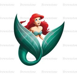 Big Green Fish Tail Little Mermaid Ariel Princess PNG