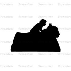 The Kiss Scene Prince Phillip and Aurora Sleeping Beauty Cartoon Silhouette SVG