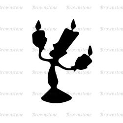 Beauty and The Beast Lumiere Character Silhouette Vector SVG