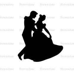 Dancing Prince Henry and Cinderella Disney Silhouette SVG