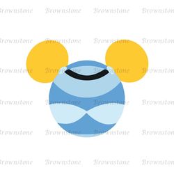 Cinderella Mickey Mouse Head Clipart SVG
