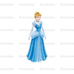 Disney Princess Cinderella Winter Costume Sublimation PNG