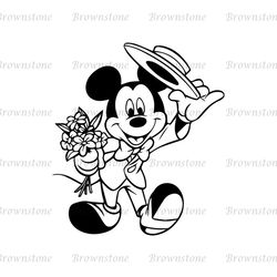 Groom Mickey Mouse Disney Wedding Silhouette SVG
