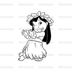 Lilo Disney Princess Silhouette SVG