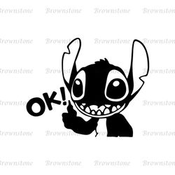 Ok Hello Stitch Emotion Disney Cartoon SVG