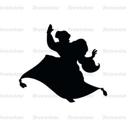 Disney Aladdin Flying Carpet Silhouette Vector SVG