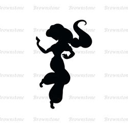Dancing Princess Jasmine Silhouette SVG