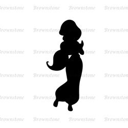 Disney Princess Jasmine Aladdin Cartoon Character Silhouette SVG