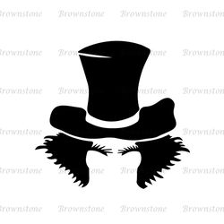 The Mad Hatter Head Alice In Wonderland Silhouette SVG