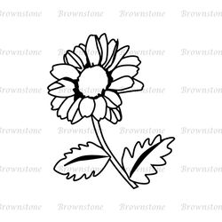 Alice In Wonderland Sunflower Silhouette SVG