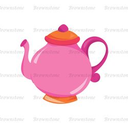 Alice Tea Party Pink Tea Pot Alice In Wonderland SVG