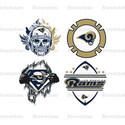 Skull Head Rams Logo Bundle SVG, os Angeles Rams svg, Los Angeles Rams clipart, NFL team svg, Sport Svg, Instant Downloa