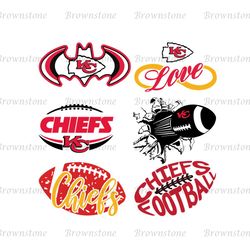 Kansas City Chiefs Football Batman Logo Svg Design, Love Chiefs SVG, Chieftain Football SVG Cut File Sublimation