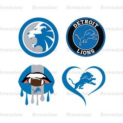 Detroit Lions Round Logo SVG, Detroit Lions clipart, Detroit Lions cricut,NFL teams svg, Football Teams svg