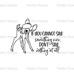 Bambi If You Cannot Say Something Nice Don't Say Nothing At All SVG