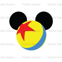 Mickey Mouse Pixal Ball Head SVG