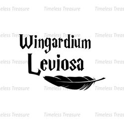 Wingardium Leviosa Harry Potter Feather SVG Silhouette