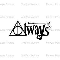 Always Deathly Hallows Symbol Harry Magic Wand SVG Vector
