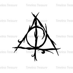 Harry Potter Deathly Hallows Symbol SVG Vector Cut Files
