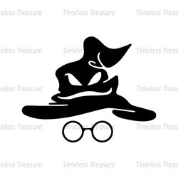 Harry Potter Sorting Wizard Hat And Glasses SVG Vector Cut Files