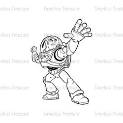 Disney Cartoon Toy Story Character Buzz Lightyear Toy Silhouette SVG