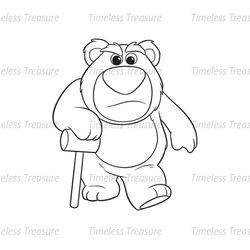 Disney Cartoon Toy Story Character Lotso Hugging Bear Toy Silhouette SVG