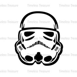 White Helmet Stormtrooper Star Wars Army SVG