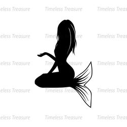 Disney Little Mermaid Ariel Fish Tail SVG Silhouette