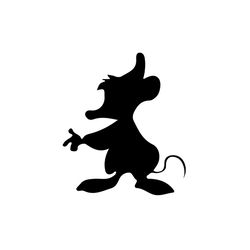 Disney Cinderella Jaq Mouse Character Silhouette SVG