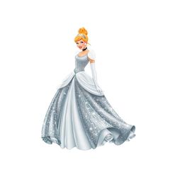 Princess Cinderella in Silver Wedding Dress Disney PNG