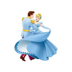 Disney Princess Cinderella And Prince Charming Dance Clipart PNG