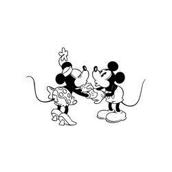 Disney Bride and Groom Mickey Mouse Wedding Clipart SVG